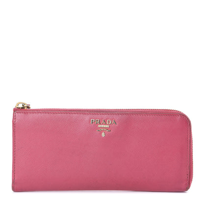 Prada Saffiano Zip Around Wallet Ibisco 1 of 10