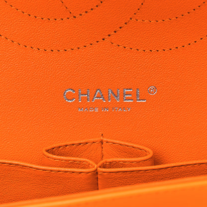 Chanel Patent Quilted Jumbo Double Flap Orange 6 of 9