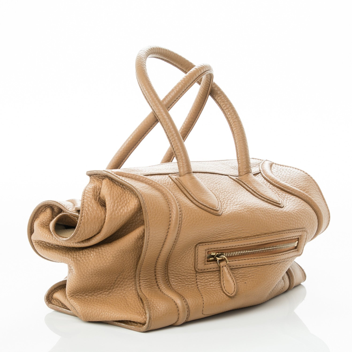 Celine Pebbled Calfskin Mini Luggage Camel 8 of 8