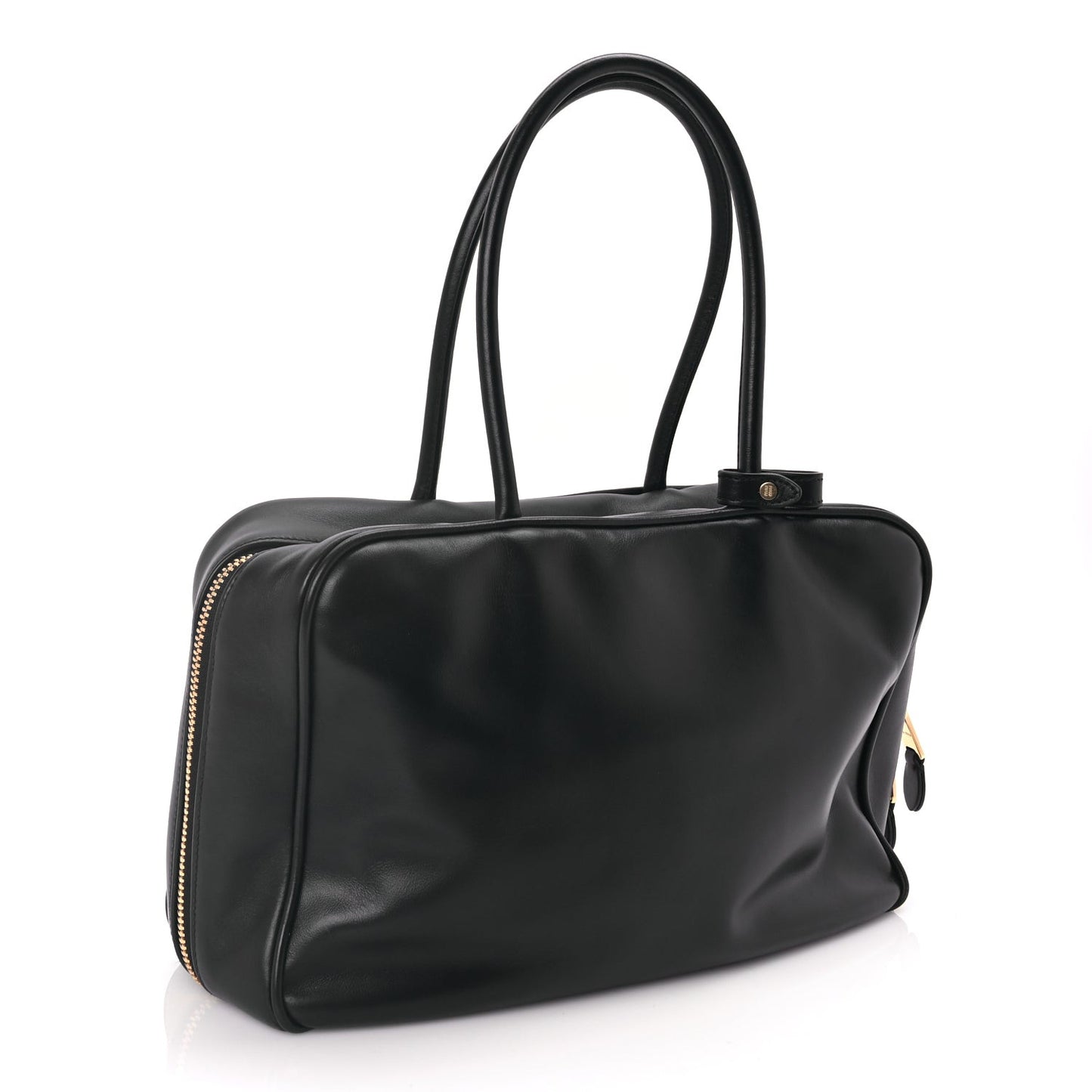 Soft Calf Large Softy Beau Top Handle Bag Black