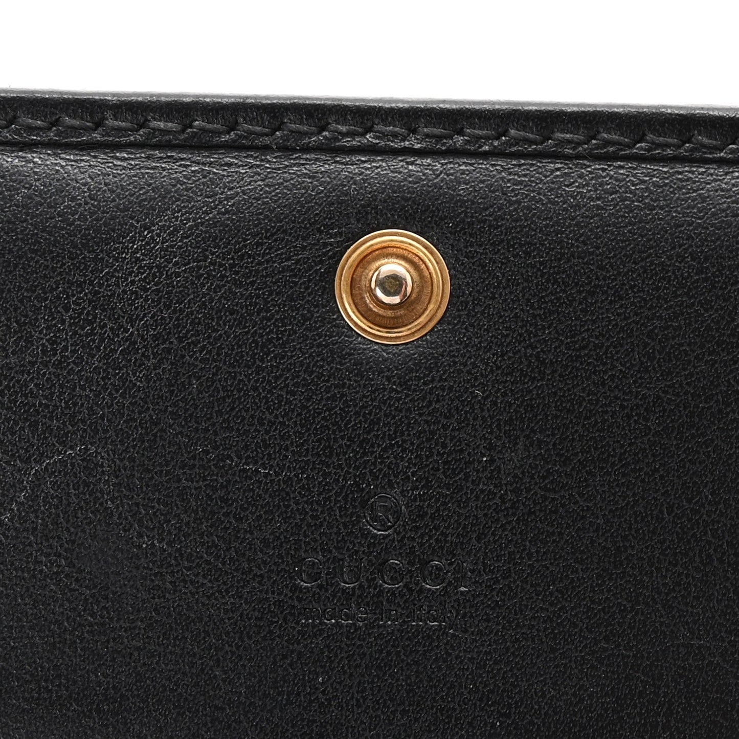 Calfskin Matelasse GG Marmont Card Case Wallet Black