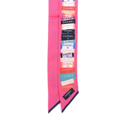 Chanel Silk Twill Slim Bandeau Scarf Pink 2 of 3
