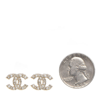 Chanel Pearl CC Earrings Light Gold 2 of 5
