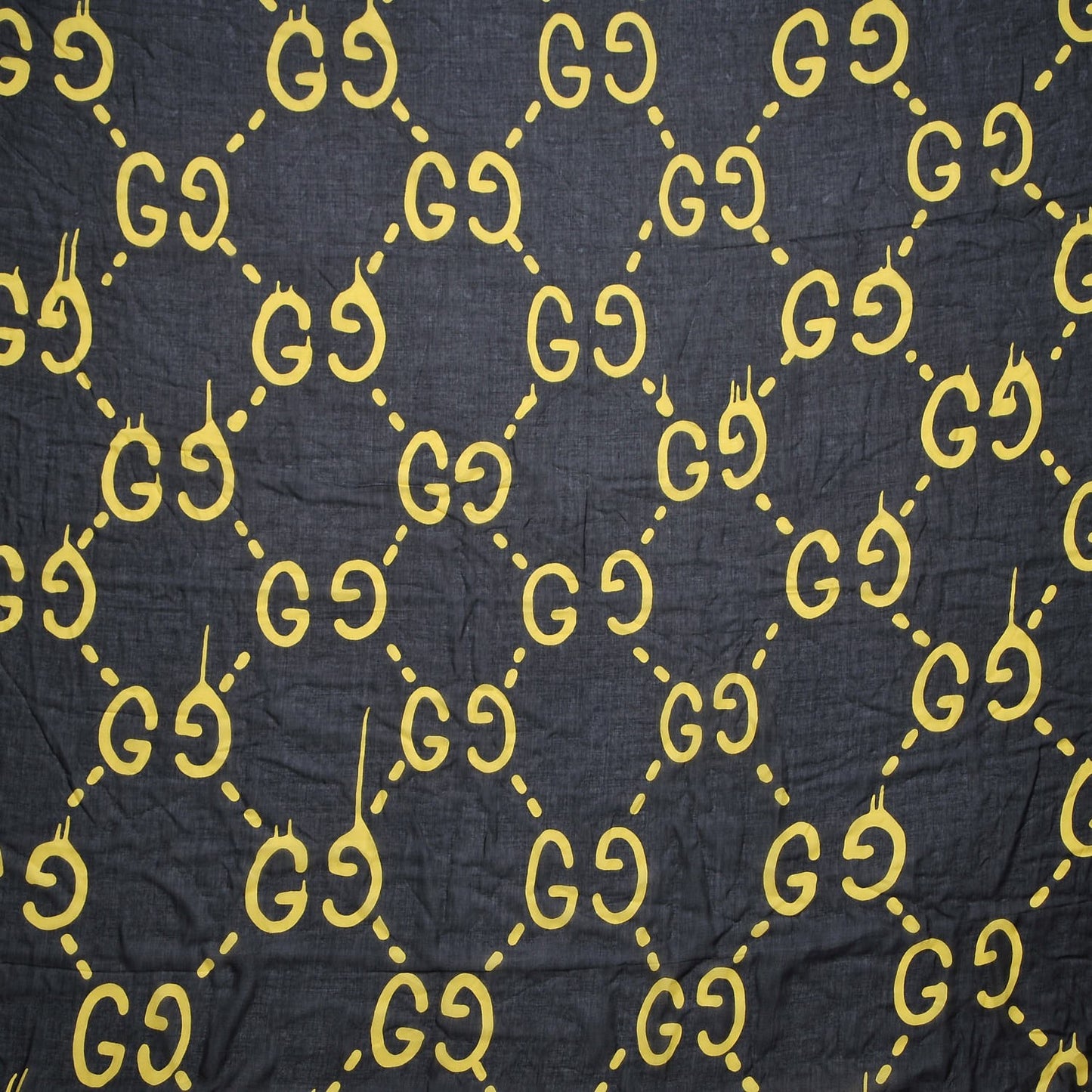 Modal Silk GG Writers Shawl Black Yellow