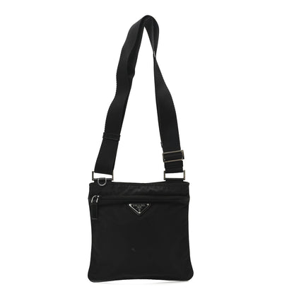 Prada Tessuto Nylon Flat Messenger Bag Black 1 of 7