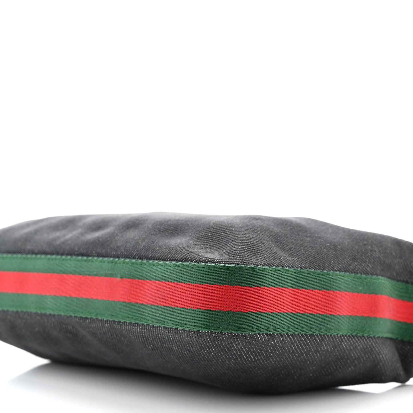 Denim Web Small Clasp Hobo Black