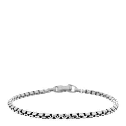 David Yurman Sterling Silver 4mm Box Chain Bracelet 1 of 3