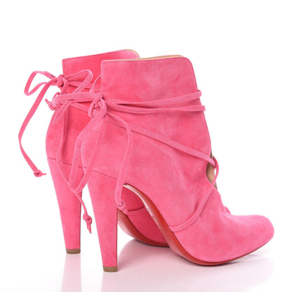 Christian Louboutin Suede S.I.T. Rain 100 Ankle Boots 39.5 Darling 4 of 10