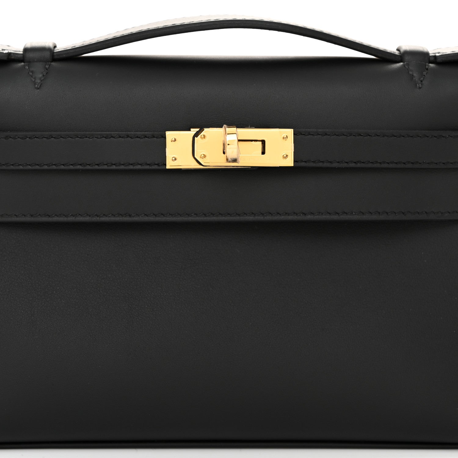 Hermes Swift Kelly Pochette Clutch Black 7 of 12