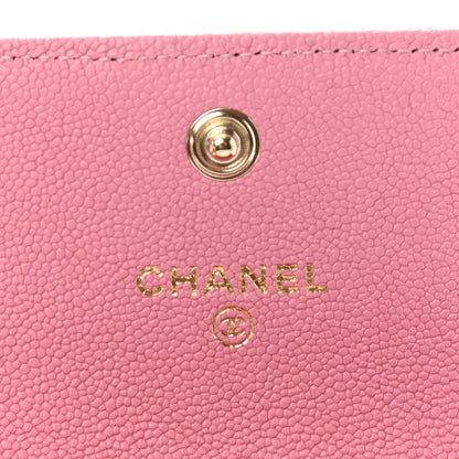 Chanel Caviar Quilted Boy Flap Card Holder Wallet Light Pink 6 of 11