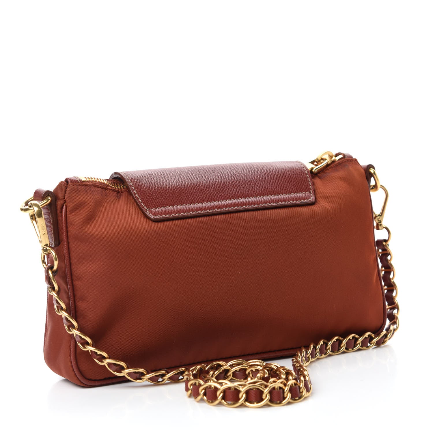 Prada Tessuto Nylon Saffiano Crossbody Bag Bacca 3 of 13