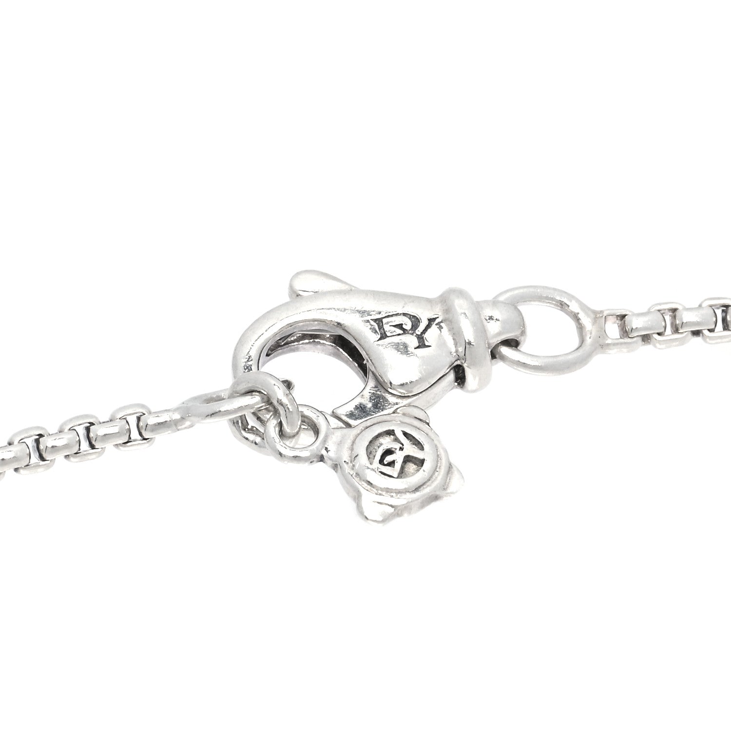 David Yurman Sterling Silver Diamond 10mm Labyrinth Pendant Necklace 5 of 6