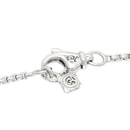 David Yurman Sterling Silver Diamond 10mm Labyrinth Pendant Necklace 5 of 6