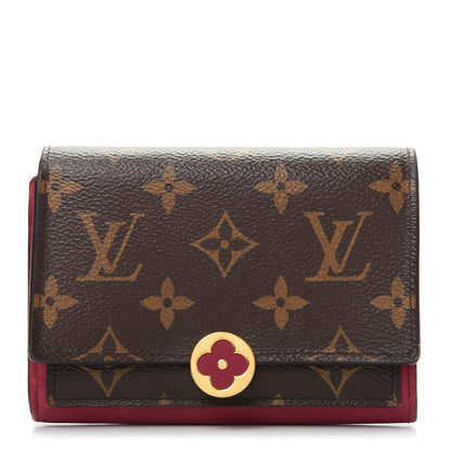 Louis Vuitton Monogram Flore Compact Wallet Fuchsia 1 of 6
