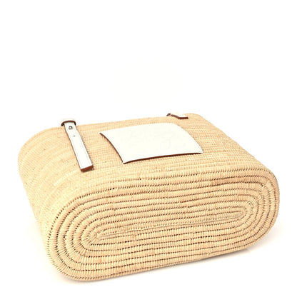 Loewe Raffia Square Small Basket Tote Bag Natural White 3 of 8