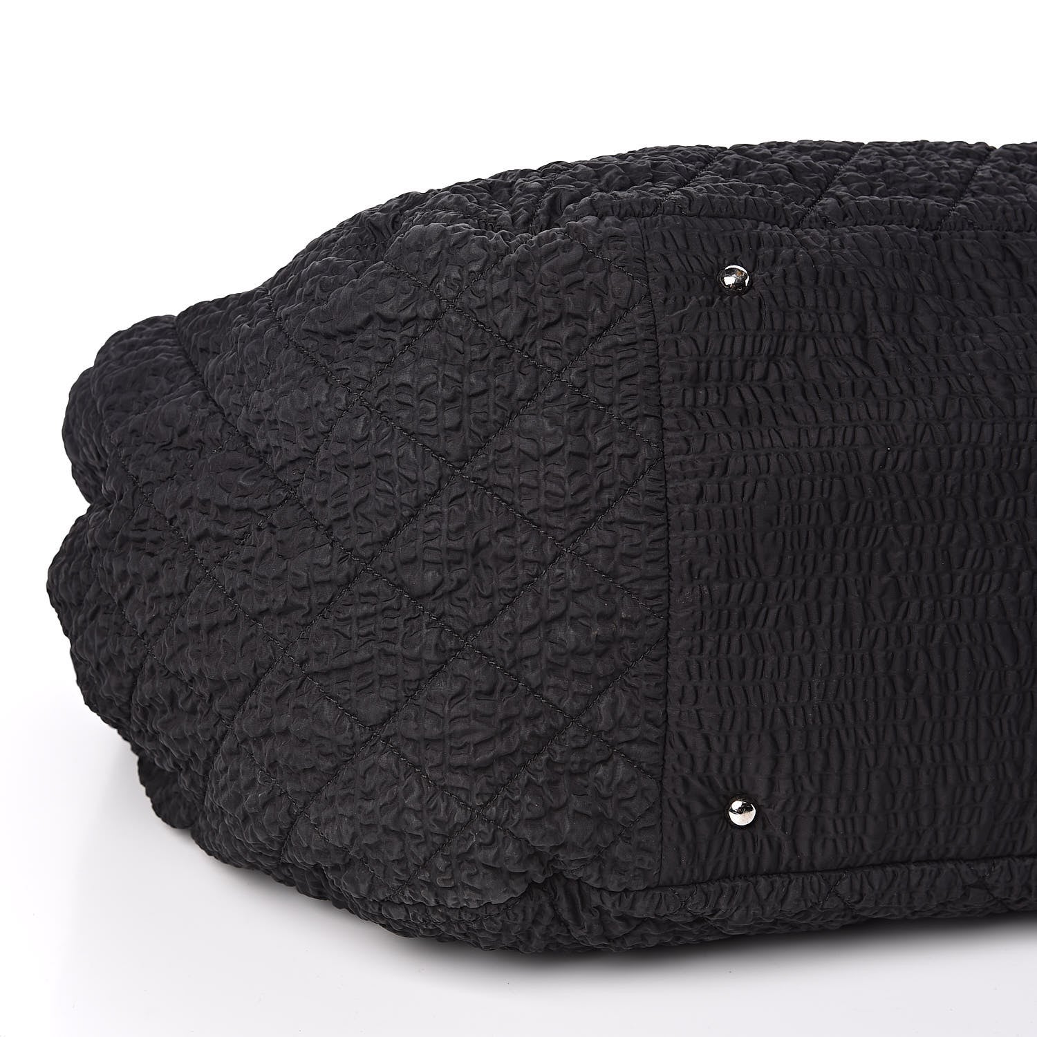 Chanel Nylon Patent Quilted CC Tote Black 8 of 10