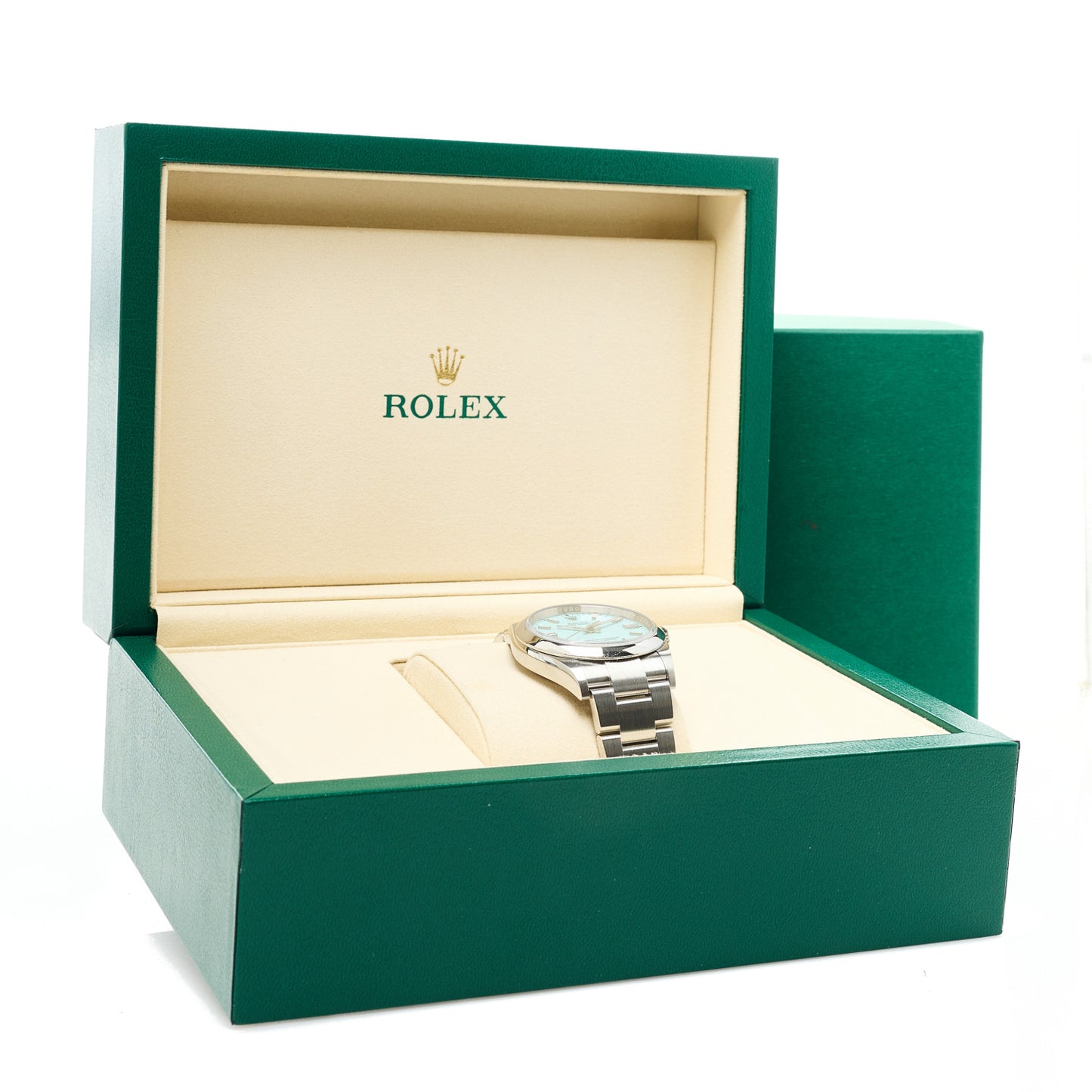 Stainless Steel 36mm Oyster Perpetual Watch Turquoise 126000