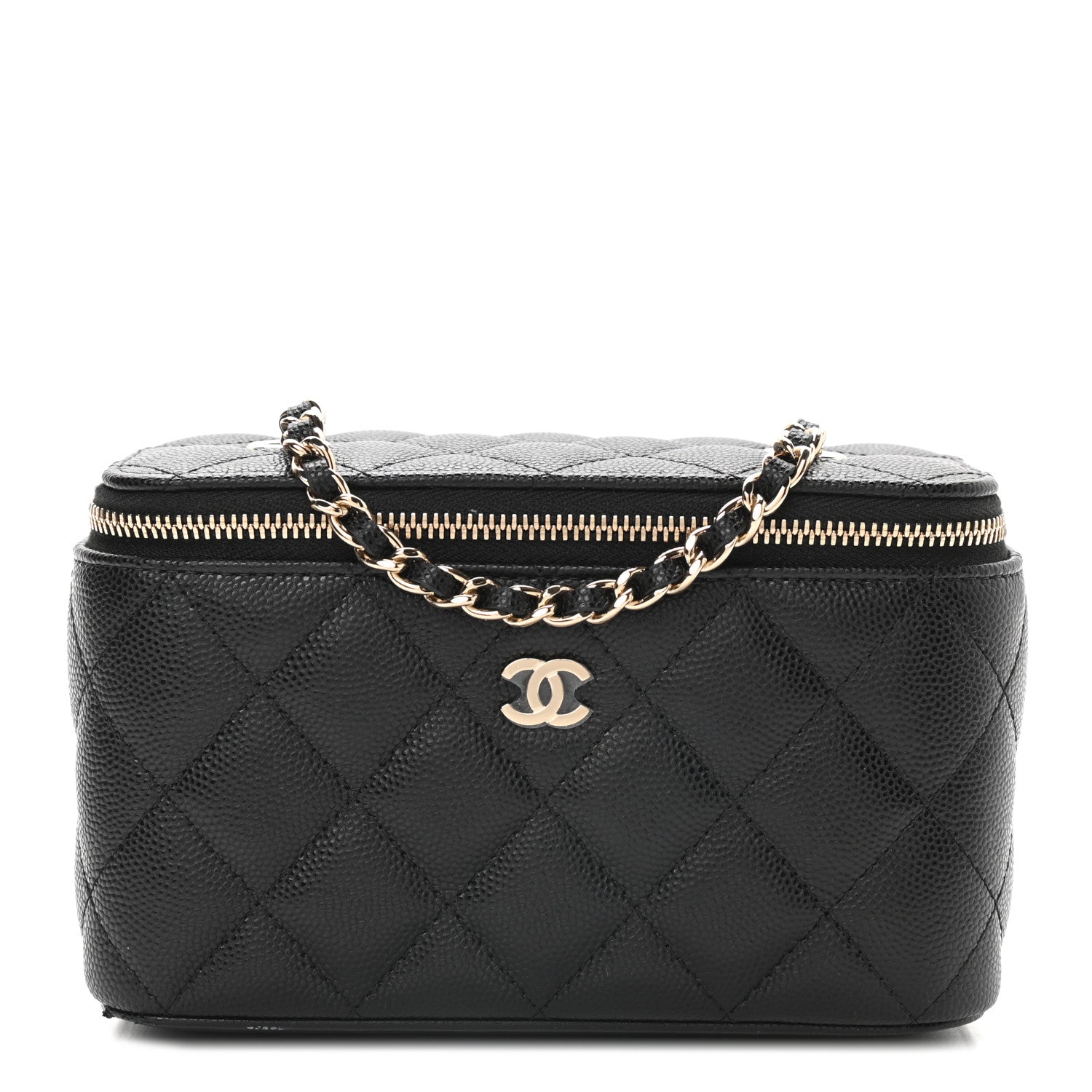 Chanel Caviar Quilted Small Vanity Case With Chain Black 1 of 9