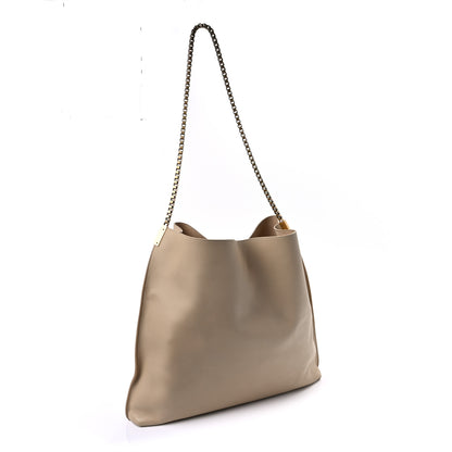Saint Laurent Calfskin Medium Suzanne Hobo Beige 2 of 8