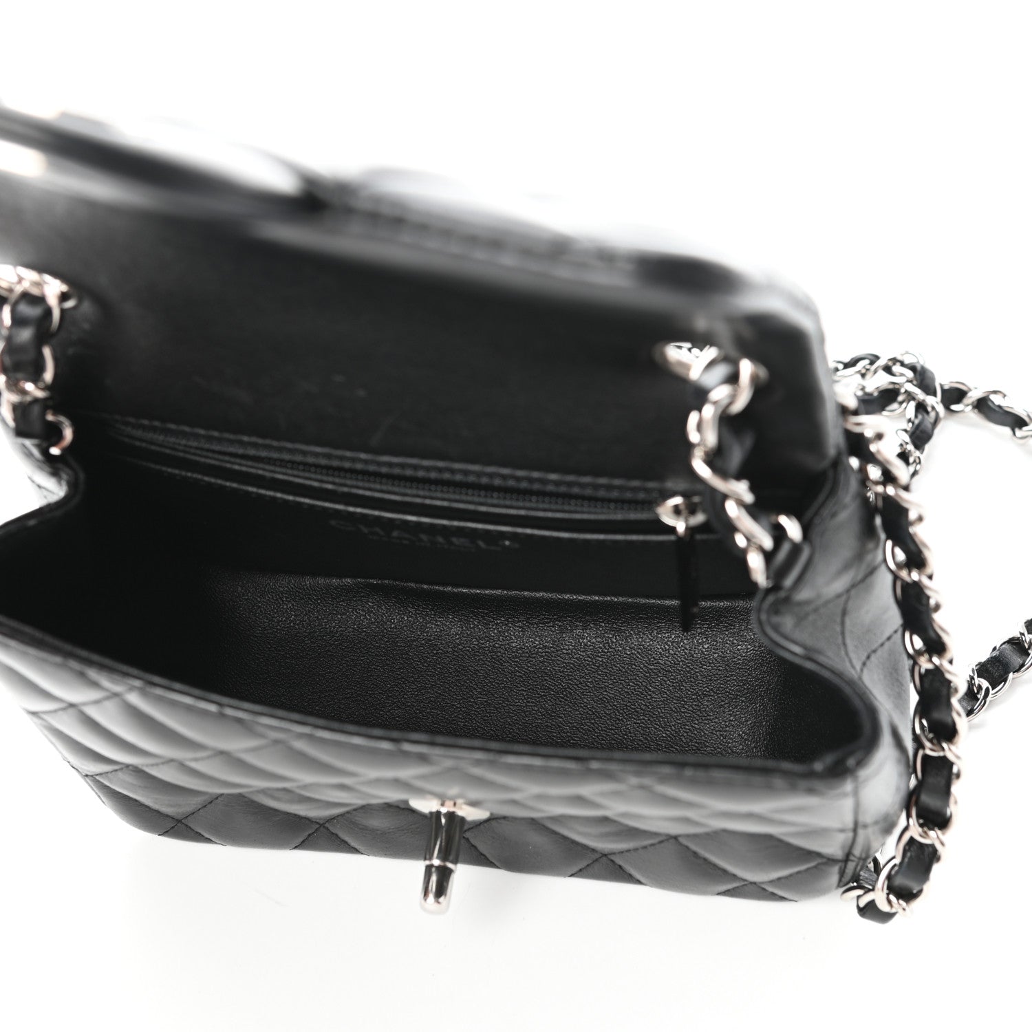 Chanel Lambskin Quilted Mini Square Flap Black 5 of 9