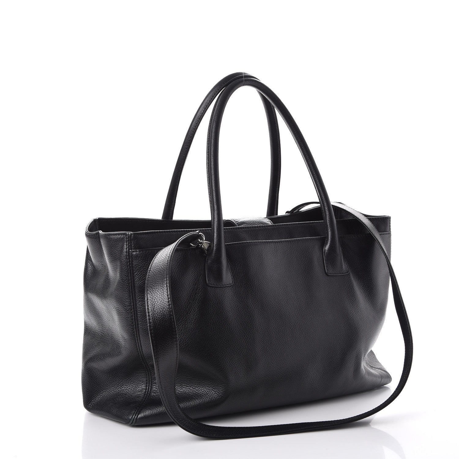 Chanel Calfskin Cerf Executive Shopper Tote Black 4 of 14