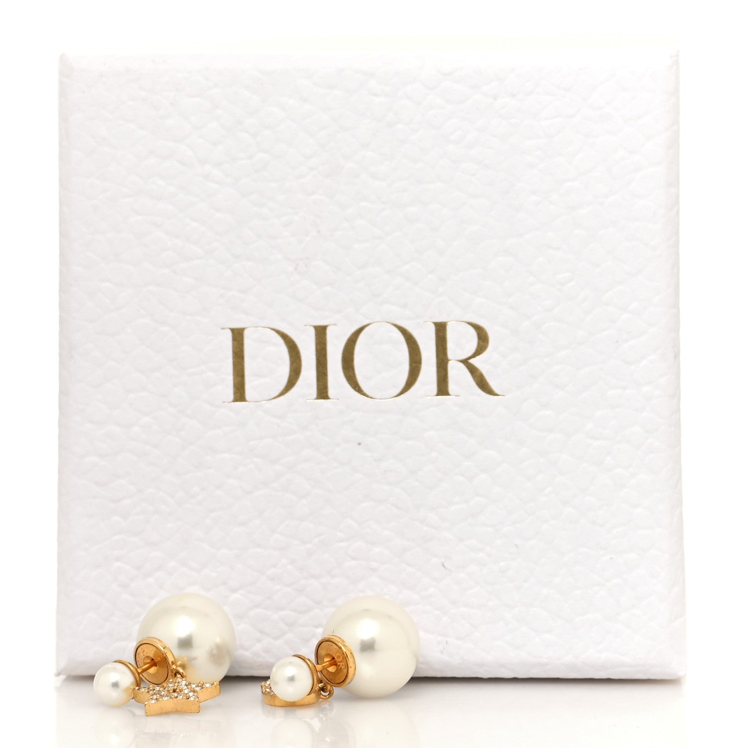 Christian Dior Pearl Crystal Mise En Dior Logo Tribal Earrings Gold 5 of 5