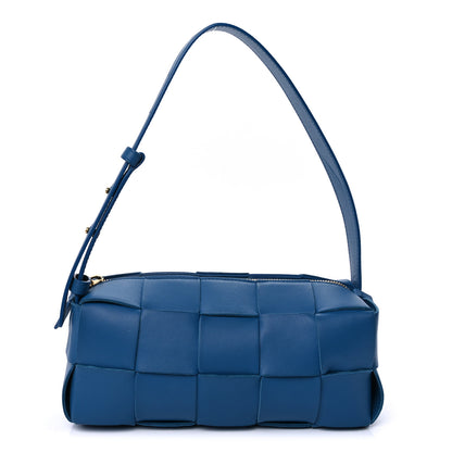 Bottega Veneta Lambskin Maxi Intrecciato Small Brick Cassette Bag Blue 1 of 8