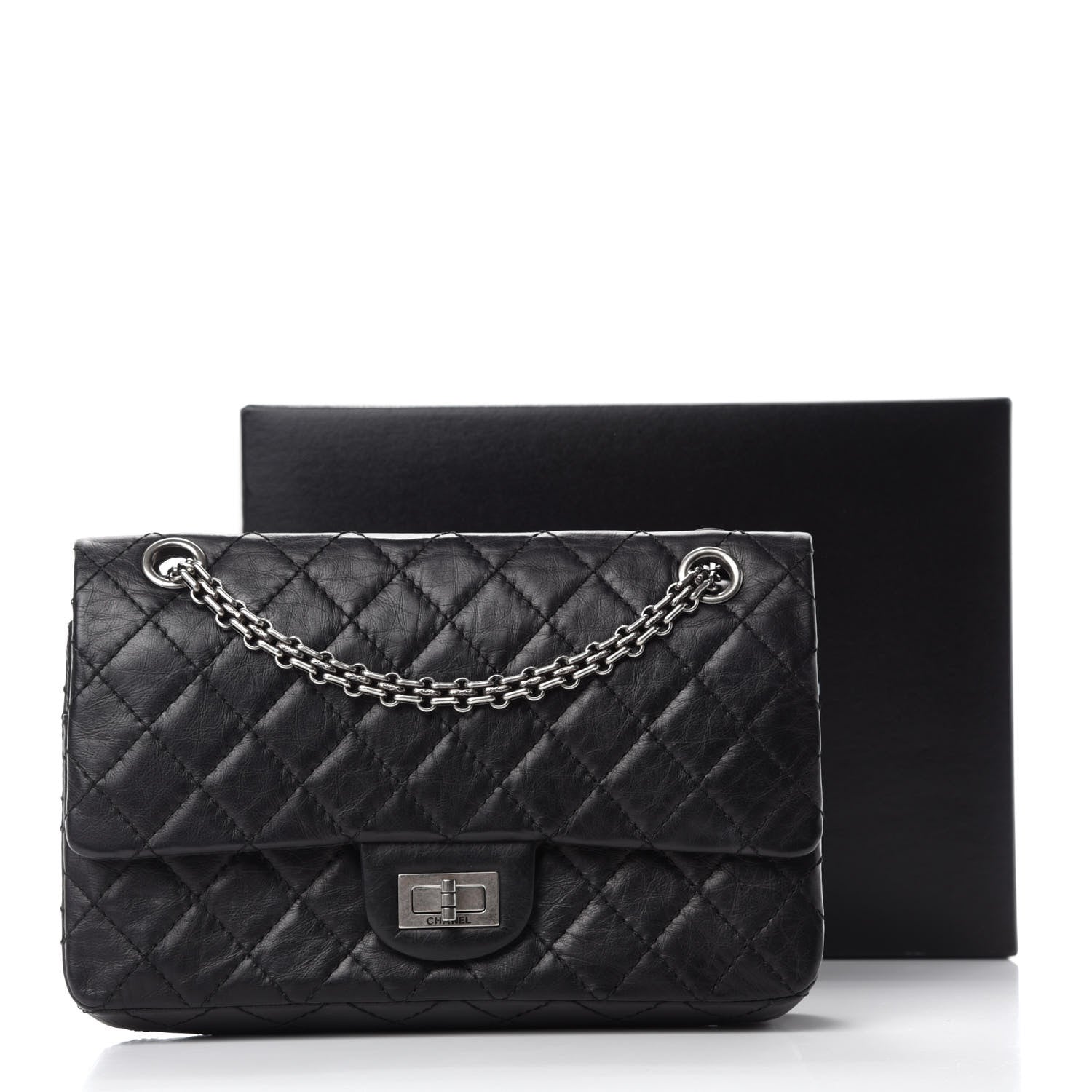 Chanel Aged Calfskin Quilted 2.55 Reissue 225 Flap Black 12 of 12