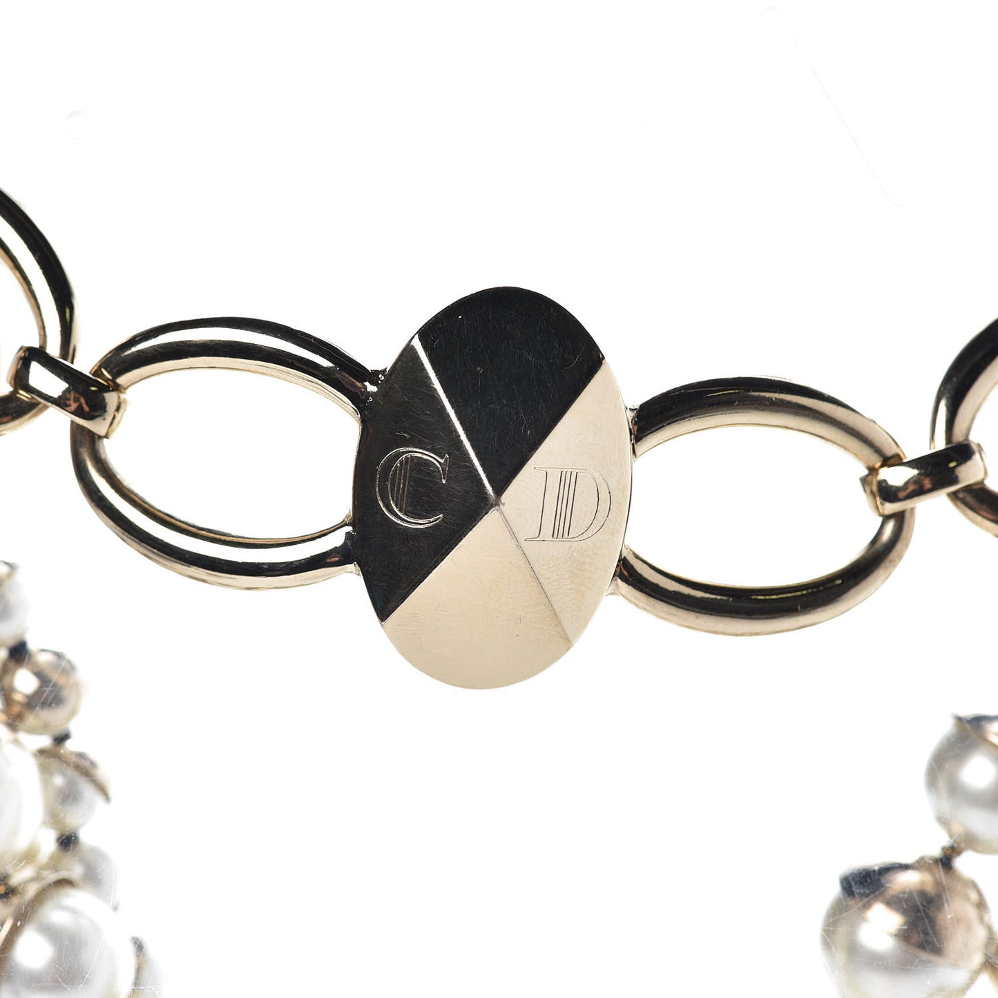 Pearl Mise en Dior Multi Strand Necklace Gold