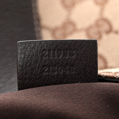 Gucci Monogram Large New Ladies Web Hobo Dark Brown 7 of 10