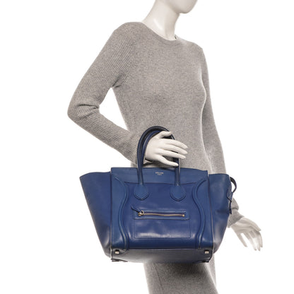 Celine Smooth Calfskin Mini Luggage Electric Blue 2 of 26