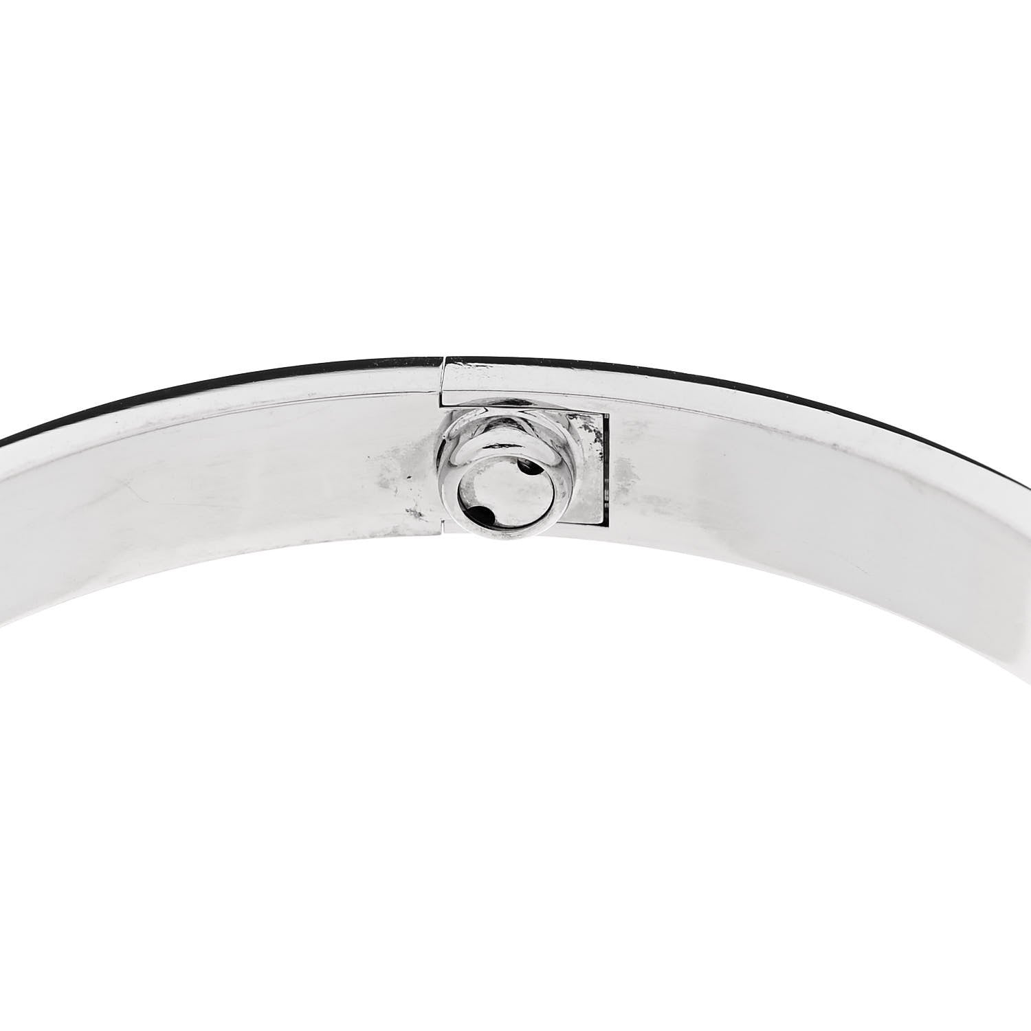 Cartier 18K White Gold 4 Diamond Love Bracelet 19 7 of 7