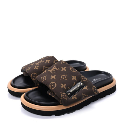 Louis Vuitton Nylon Monogram Pool Pillow Comfort Mule 40 Cacao Brown 3 of 10