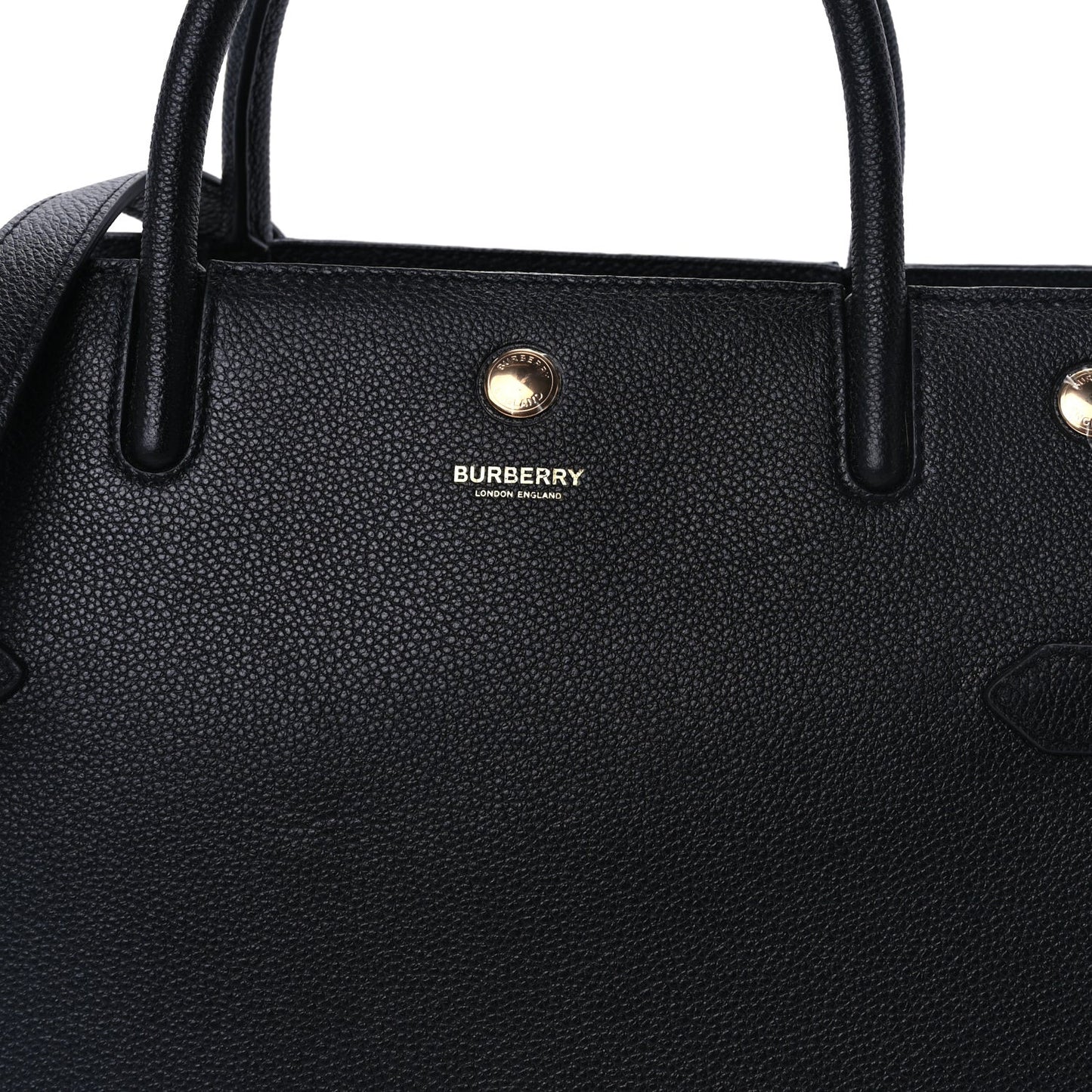 Grainy Calfskin Small Title Bag Black