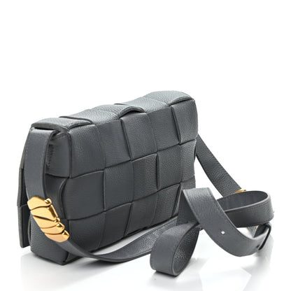 Bottega Veneta Grained Calfskin Maxi Intrecciato Cassette Crossbody Bag Thunder 2 of 12