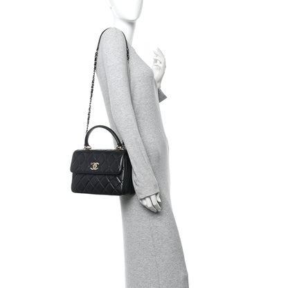 Chanel Lambskin Quilted Small Trendy CC Dual Handle Flap Bag Black 2 of 10
