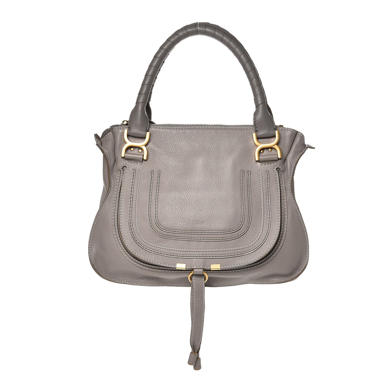 Chloe Calfskin Medium Marcie Satchel Cashmere Grey 1 of 13