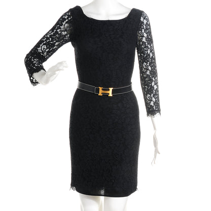 Hermes Epsom Togo Reversible Brushed H Constance 32mm Belt 70 Black Gold 2 of 7