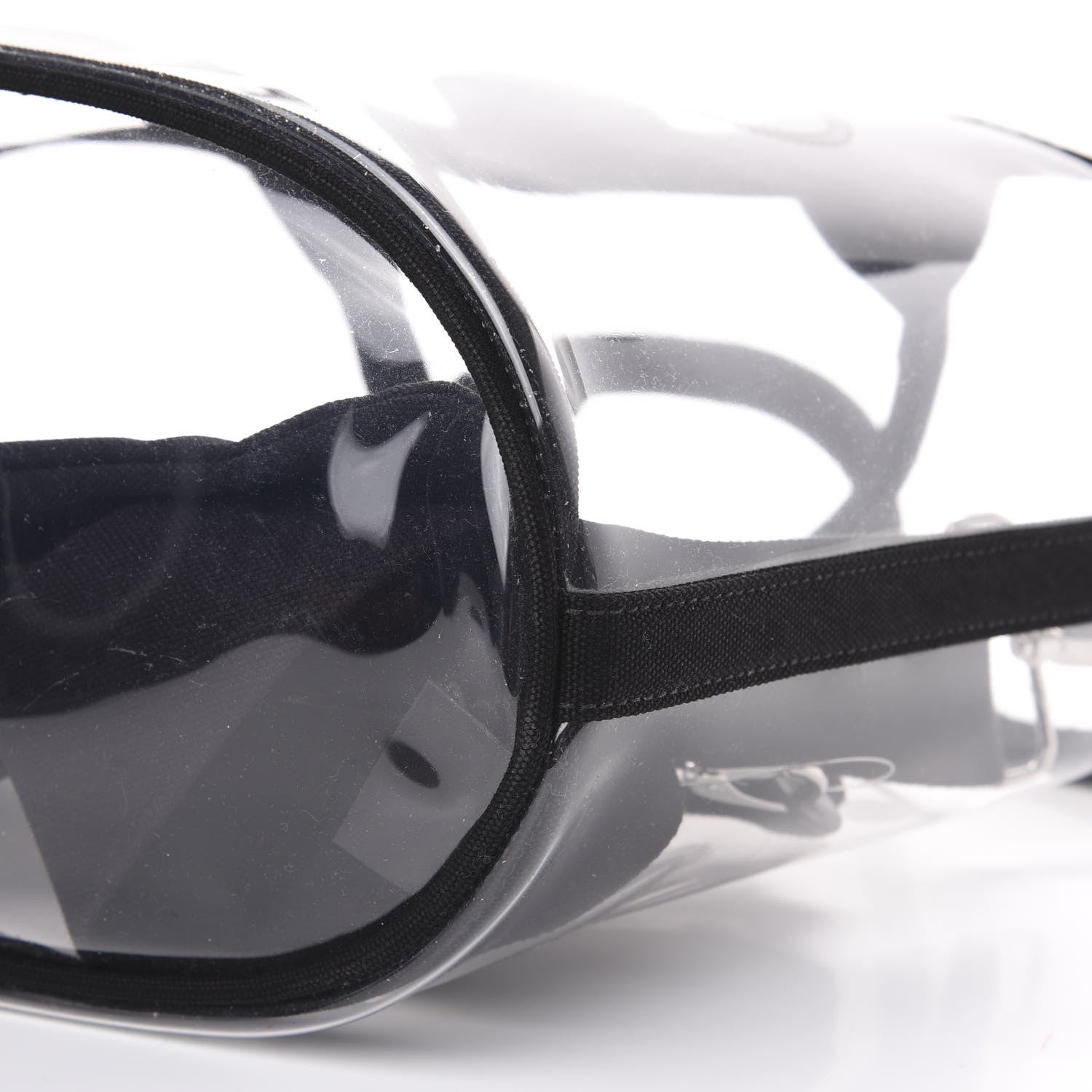 Prada Plexiglass Canapa Small Shopper Tote Black 7 of 7