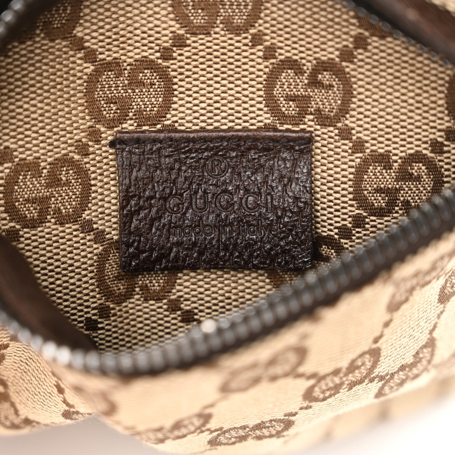 Gucci GG Monogram Double Pocket Belt Bag Dark Brown 7 of 7