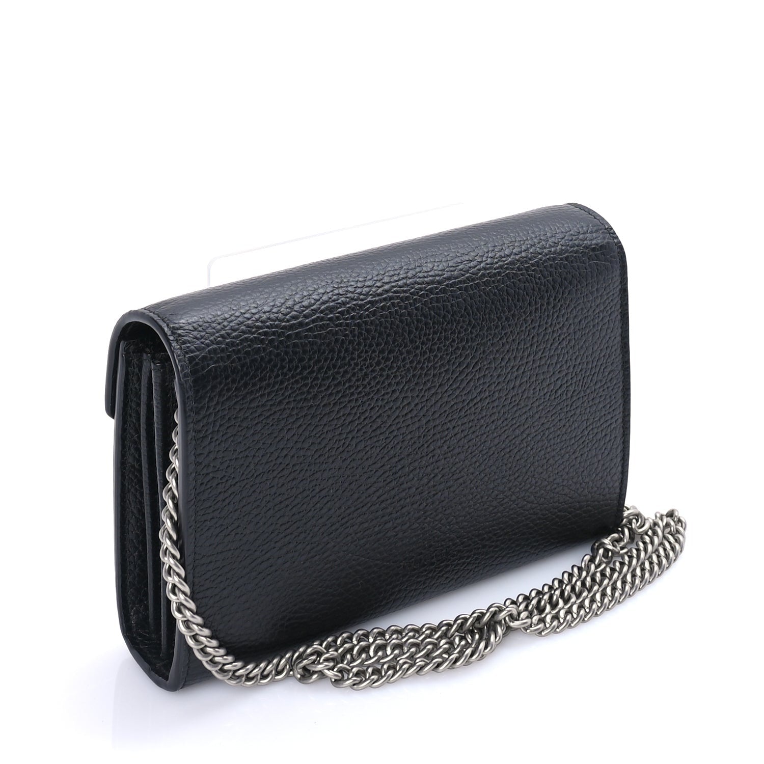 Gucci Calfskin Mini Dionysus Chain Wallet  Black 2 of 7