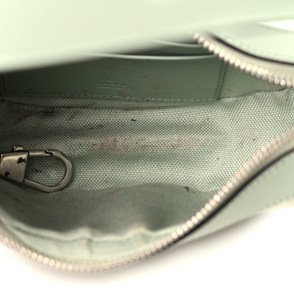 Gucci Denim GG Monogram Calfskin Mini Ophidia Half Moon Hobo Pale Green 4 of 9