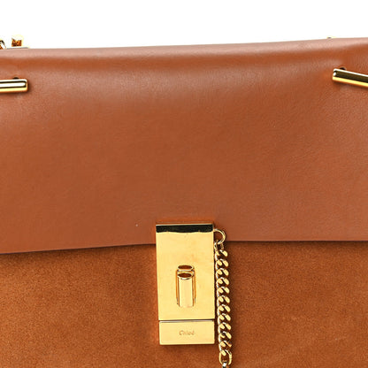 Chloe Suede Smooth Calfskin Mini Drew Shoulder Bag  Caramel 6 of 8