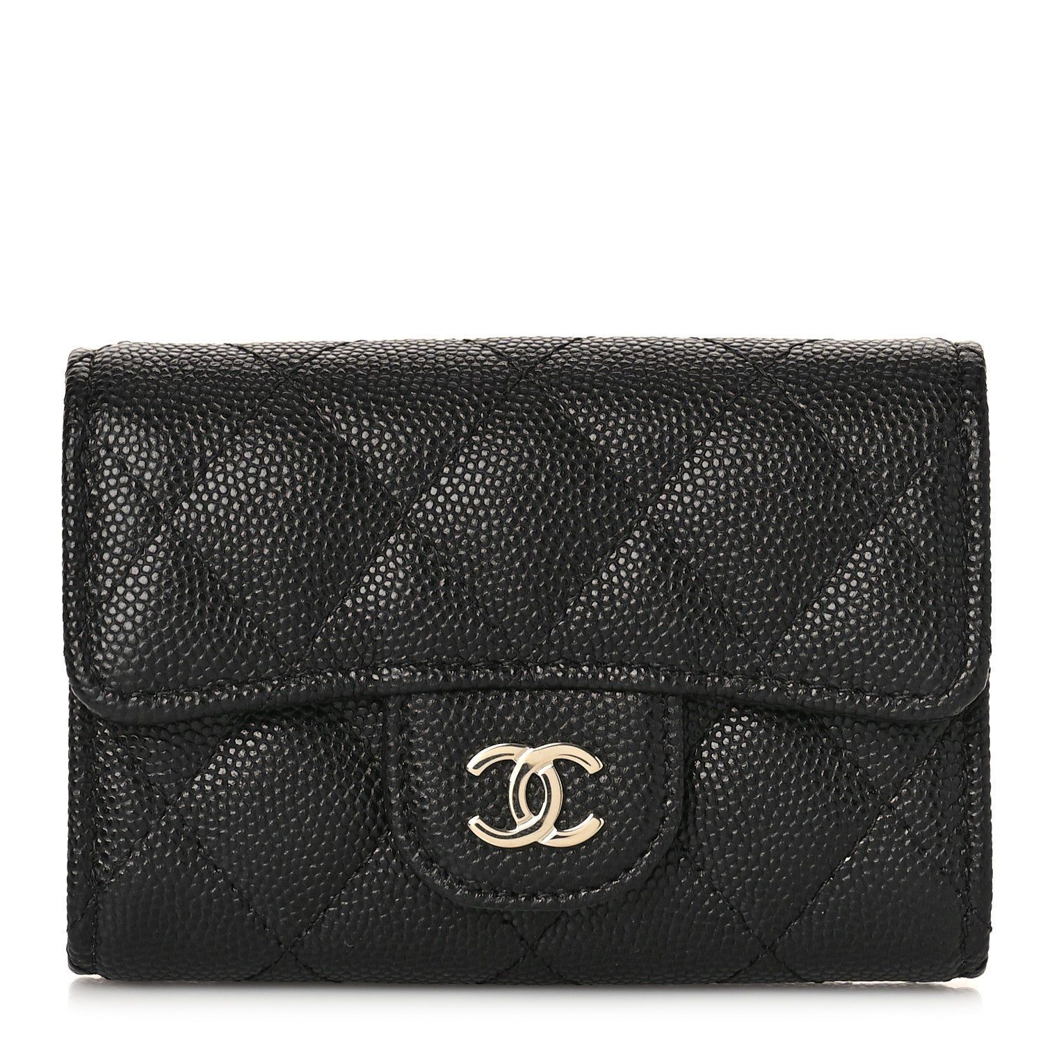 Chanel Caviar Quilted Classic 4 Key Holder Wallet Black 1 of 9