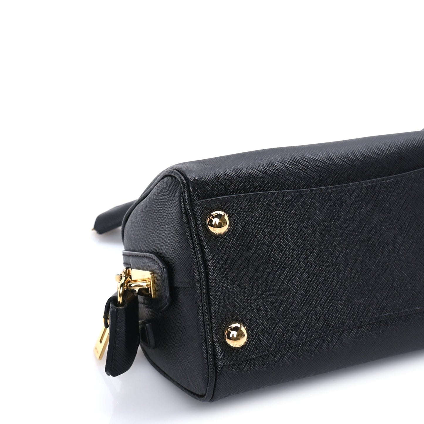 Saffiano Lux Mini Convertible Bowler  Black