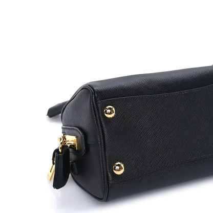 Prada Saffiano Lux Mini Convertible Bowler  Black 7 of 7