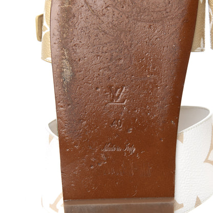 Louis Vuitton Monogram Giant Bom Dia Flat Mule Sandals 40 White Moka 8 of 10
