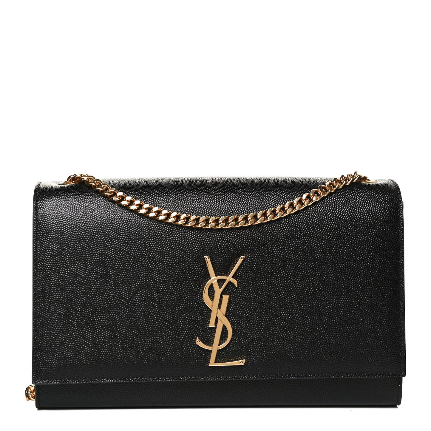 Grain De Poudre Medium Classic Monogram Kate Satchel Black