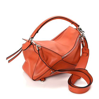 Loewe Calfskin Medium Puzzle Bag Orange 2 of 8