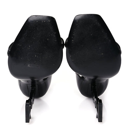 Saint Laurent Patent Calfskin Opyum 110 Sandals 37 Black 6 of 8